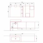 Composição de design para móveis suspensos modernos de banheiro feitos na Itália - Farart2 Viadurini