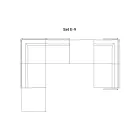 Composição do Sofá de Jardim Made in Italy - Rubik Viadurini