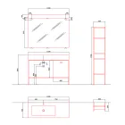 Composição de móveis artesanais para banheiros de design moderno no solo - Farart3 Viadurini