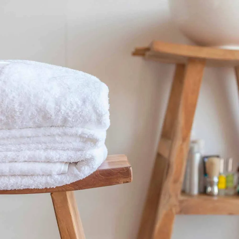 Composição de Móveis de Banheiro em Teca Sólida de Design Moderno - Azina Viadurini