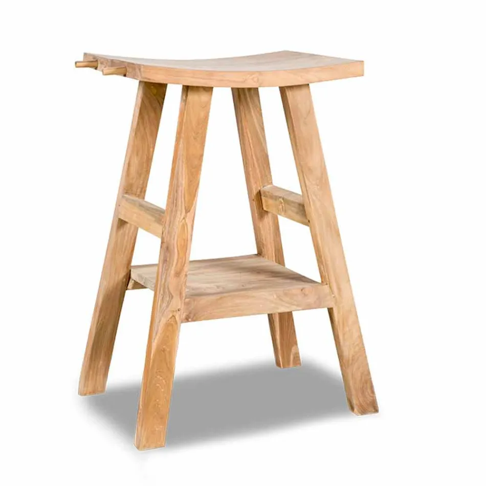 Composição de Móveis de Banheiro em Teca Sólida de Design Moderno - Azina Viadurini