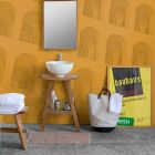 Composição de Móveis de Banheiro em Teca Sólida de Design Moderno - Azina Viadurini