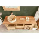 Composição de móveis de banheiro modernos em madeira maciça de teca - penico Viadurini