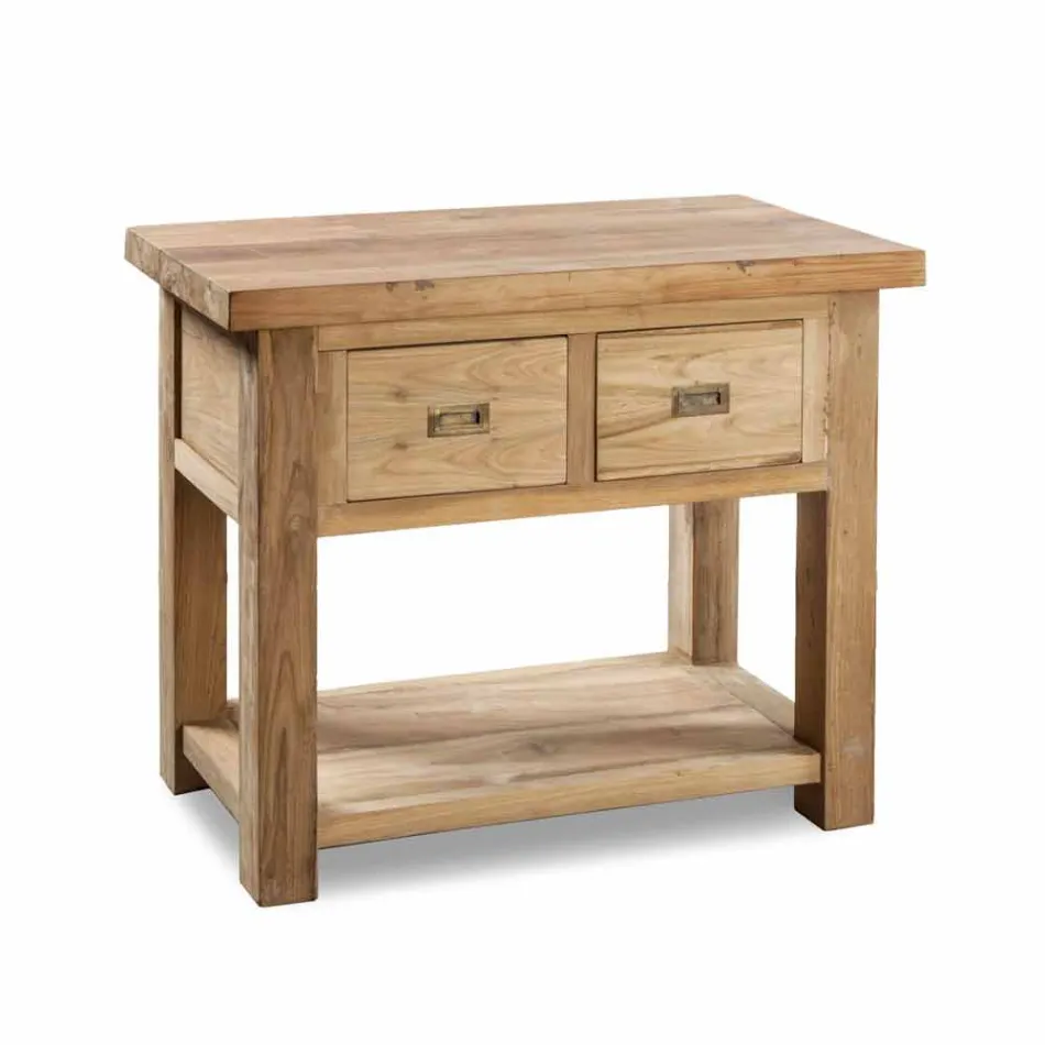 Composição de móveis de banheiro modernos em madeira maciça de teca - penico Viadurini