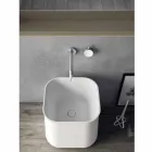 Composição de móveis de banheiro modernos, design suspenso feito na Itália - Callisi6 Viadurini