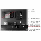 Composição de móveis de banheiro modernos, design suspenso feito na Itália - Callisi6 Viadurini