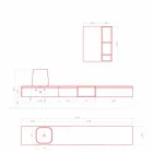 Composição de móveis de banheiro modernos, design suspenso feito na Itália - Callisi6 Viadurini