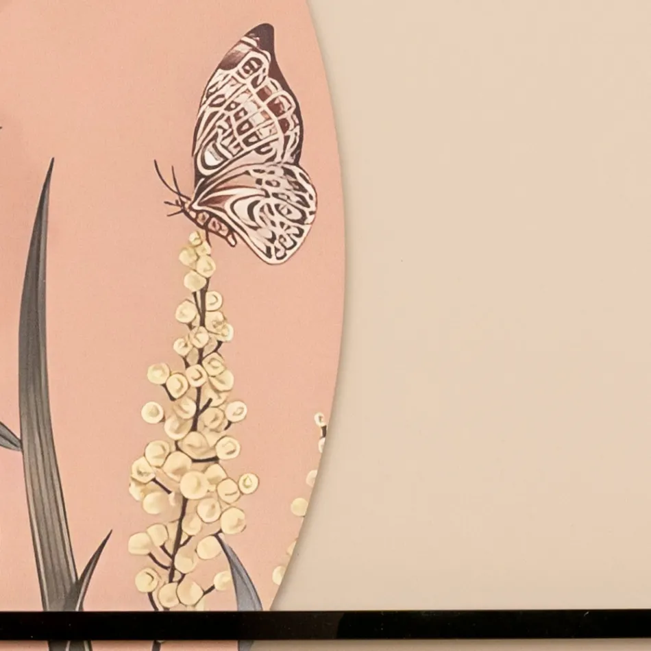 Composição de Painéis de Madeira com Estampa Tropical Fabricado na Itália - Haiti Viadurini