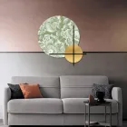 Composição de painéis de madeira rosa ou verde com flores brancas fabricados na Itália - Fiji Viadurini