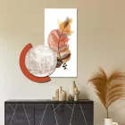 Composição de pinturas em madeira com estampas de cidades e galhos feitas na Itália - Chile Viadurini