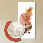 Composição de pinturas em madeira com estampas de cidades e galhos feitas na Itália - Chile Viadurini