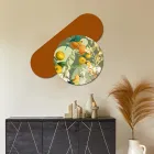 Composição de Pinturas em Madeira com Estampa de Papagaio Fabricadas na Itália - Egito Viadurini