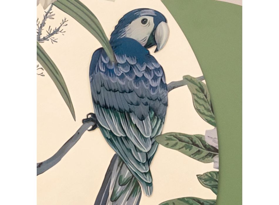 Composição de Pinturas em Madeira com Estampa Tropical Fabricadas na Itália - Jamaica Viadurini
