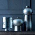 Composição de 3 Vasos Decorativos em Cerâmica Decorada e Vidro Fumado - Monile