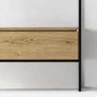 Composição de Armário de Banheiro com Lavatório, Base e Espelho Made in Italy - Hoscar Viadurini