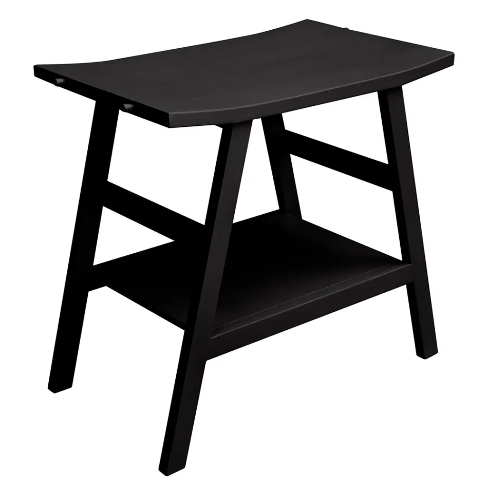 Composição de armário de banheiro preto com prateleira grande e acessórios - Patryk Viadurini