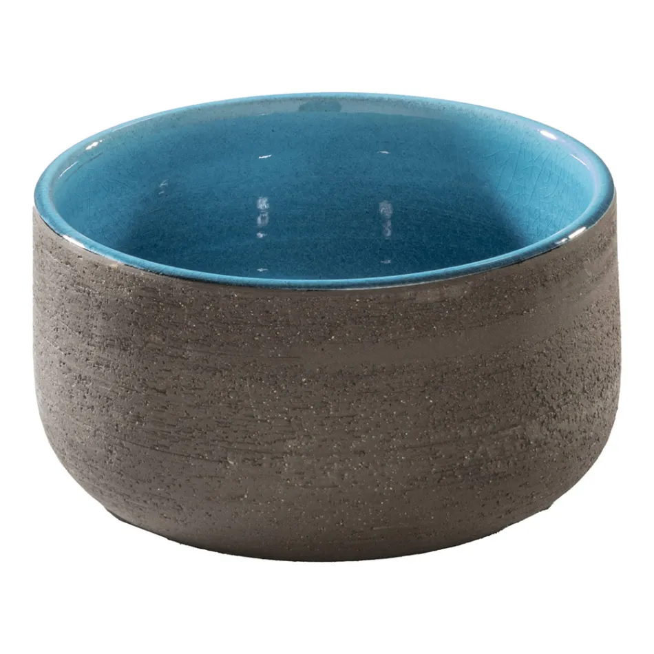 Composição de móveis de banheiro de piso azul com acessórios de design moderno - Patryk Viadurini