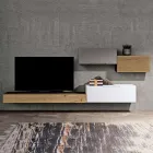Composição dos móveis da sala e móvel de TV em MDF Made in Italy - Hedda Viadurini
