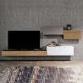 Composição dos móveis da sala e móvel de TV em MDF Made in Italy - Hedda