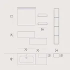 Banheiro de móveis de madeira de composição feito na Itália Forlì Viadurini