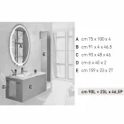 Composição de móveis de banheiro suspensos em design de madeira made Itália Gênova Viadurini