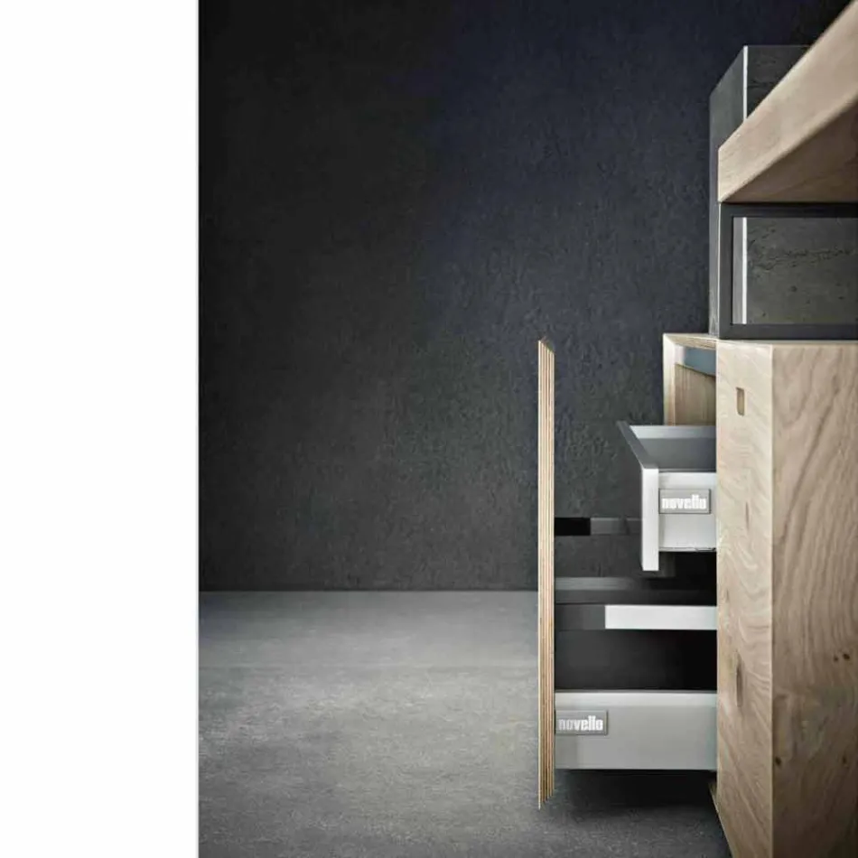 Composição de banheiro moderno com móveis de design feito na Itália - Farart6 Viadurini