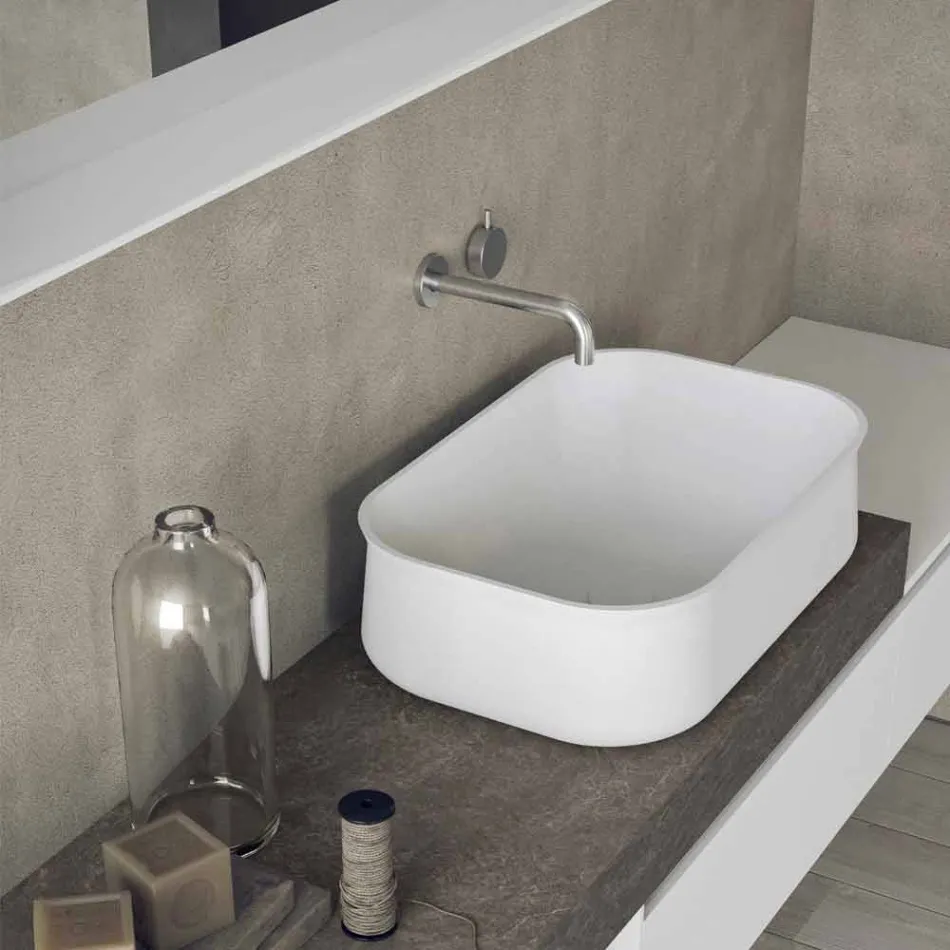 Composição moderna e suspensa de móveis de banheiro de design - Callisi2 Viadurini