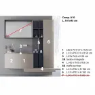 Composição de banheiro, suspensão de design italiano moderno - Callisi10 Viadurini