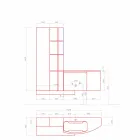 Composição de banheiro, suspensão de design italiano moderno - Callisi10 Viadurini