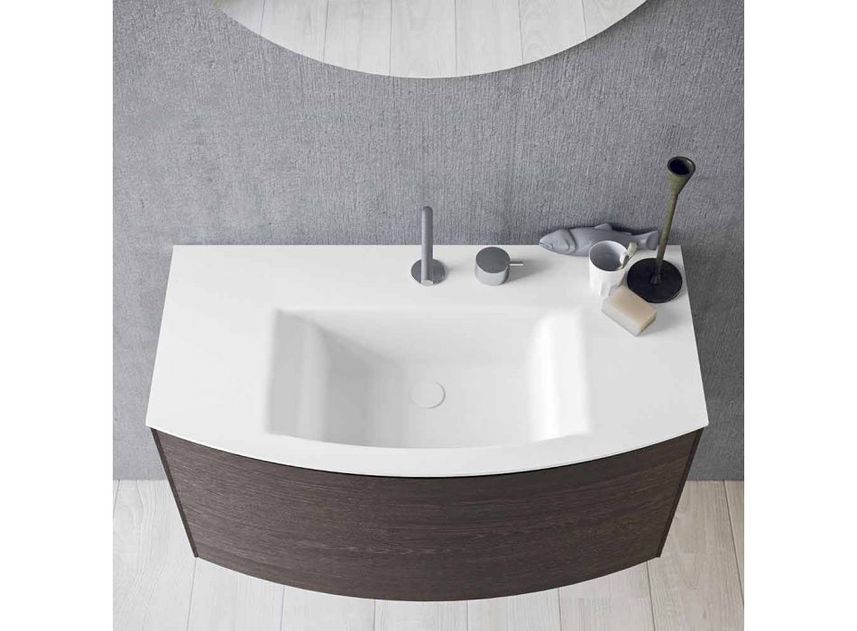 Composição para Banheiro Suspenso de Design Moderno Fabricado na Itália - Callisi11 Viadurini