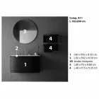 Composição para Banheiro Suspenso de Design Moderno Fabricado na Itália - Callisi11 Viadurini