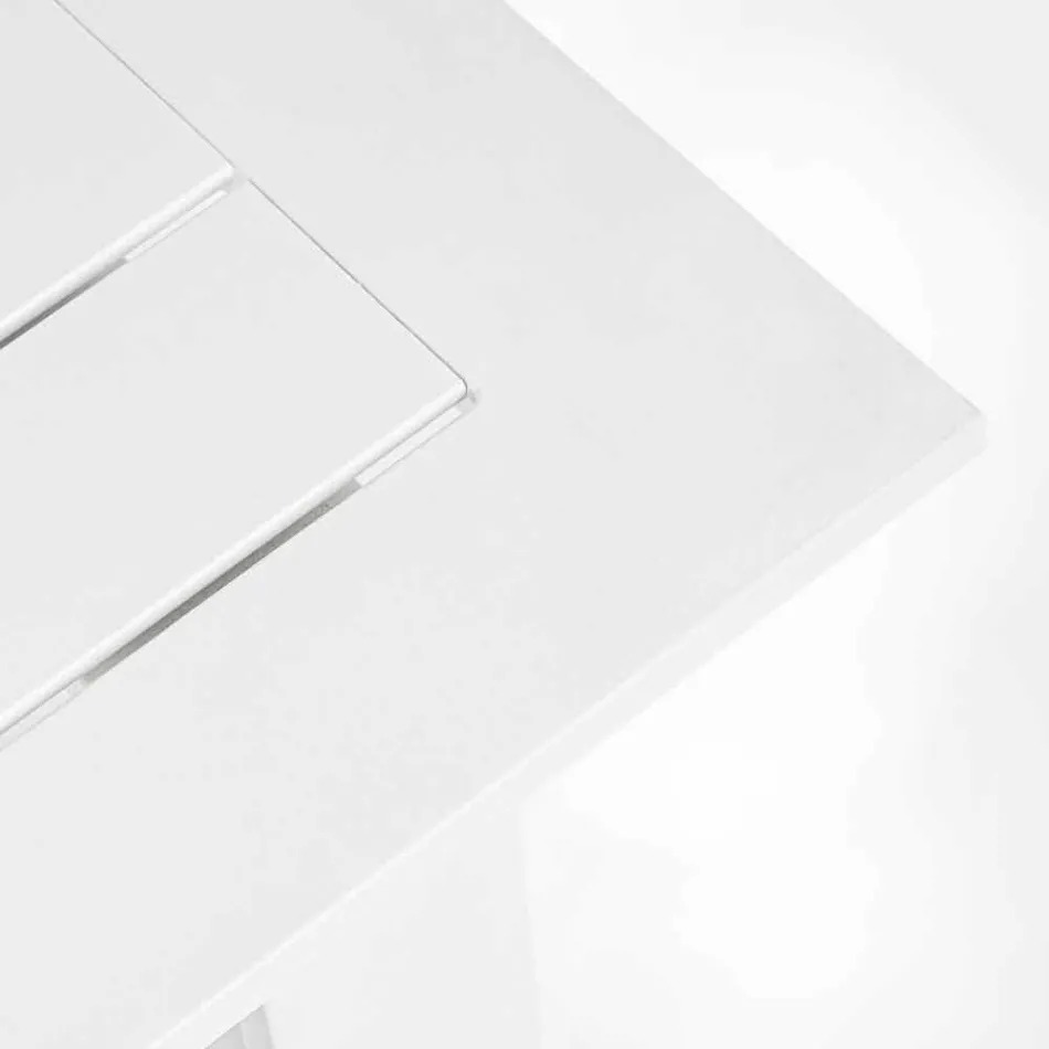 Composição da sala de estar externa em alumínio com almofadas de tecido - Yoshi Viadurini