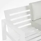 Composição da sala de estar externa em alumínio com almofadas de tecido - Yoshi Viadurini