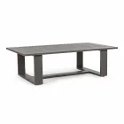 Composição da sala de estar externa em alumínio com almofadas de tecido - Yoshi Viadurini