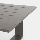 Composição da sala de estar externa em alumínio com almofadas de tecido - Yoshi Viadurini