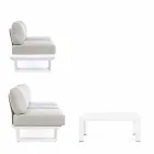 Composição de Sala de Estar Externa em Tecido Alumínio e Homemotion - Francine Viadurini