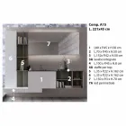 Composição de móveis de banheiro suspensos com design moderno feito na Itália - Callisi15 Viadurini