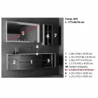 Composição de design suspenso, móveis de banheiro de design moderno - Callisi5 Viadurini