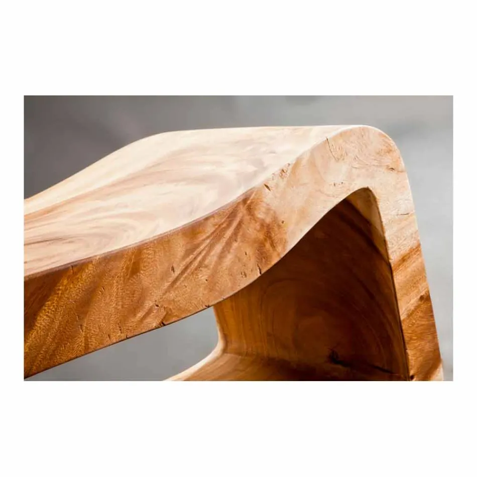 Composição suspensa de móveis de banheiro em madeira teca moderna - Kristi Viadurini