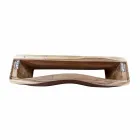 Composição suspensa de móveis de banheiro em madeira teca moderna - Kristi Viadurini