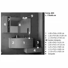 Composição Suspensa e Moderna para Banheiro, Made in Italy Design - Callisi4 Viadurini