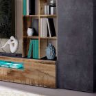 Composição de Móveis e Sala de TV Stand em Wood Wall Design - Ciancia Viadurini