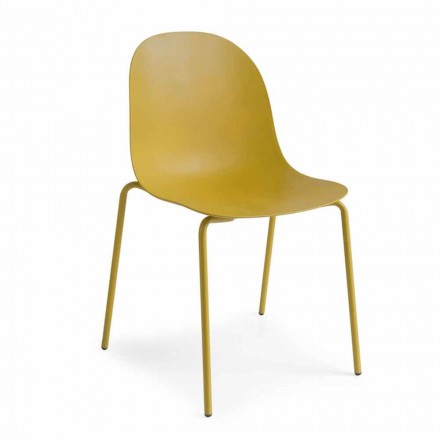 Cadeira de polipropileno design Connubia Calligaris Academy, 2 peças Viadurini