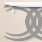 Console de parede para design moderno em madeira branca e cinza - Coco Viadurini