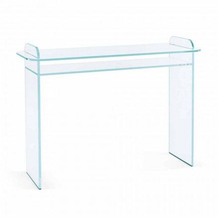 Console de parede para entrada em design mínimo de vidro extra-claro - Salvie Viadurini