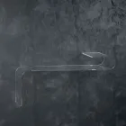 Console de parede suspensa em cristal acrílico de design transparente - Cesarea Viadurini