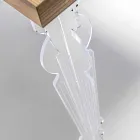 Console de Parede em Plexiglass Transparente e Madeira de Design Moderno - Betone Viadurini