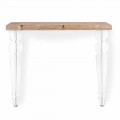 Console de parede em Plexiglass Transparente e Madeira Made in Italy - Betone