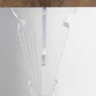 Mesa de console de parede em madeira branco cinza ou Corten e Plexiglass - Leopardi Viadurini