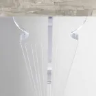 Mesa de console de parede em madeira branco cinza ou Corten e Plexiglass - Leopardi Viadurini